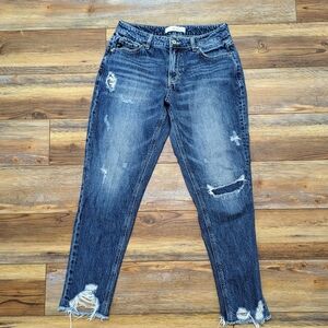 KanCan Estilo Distressed Ripped Frayed Boyfriend Jeans Women's Size 26/7